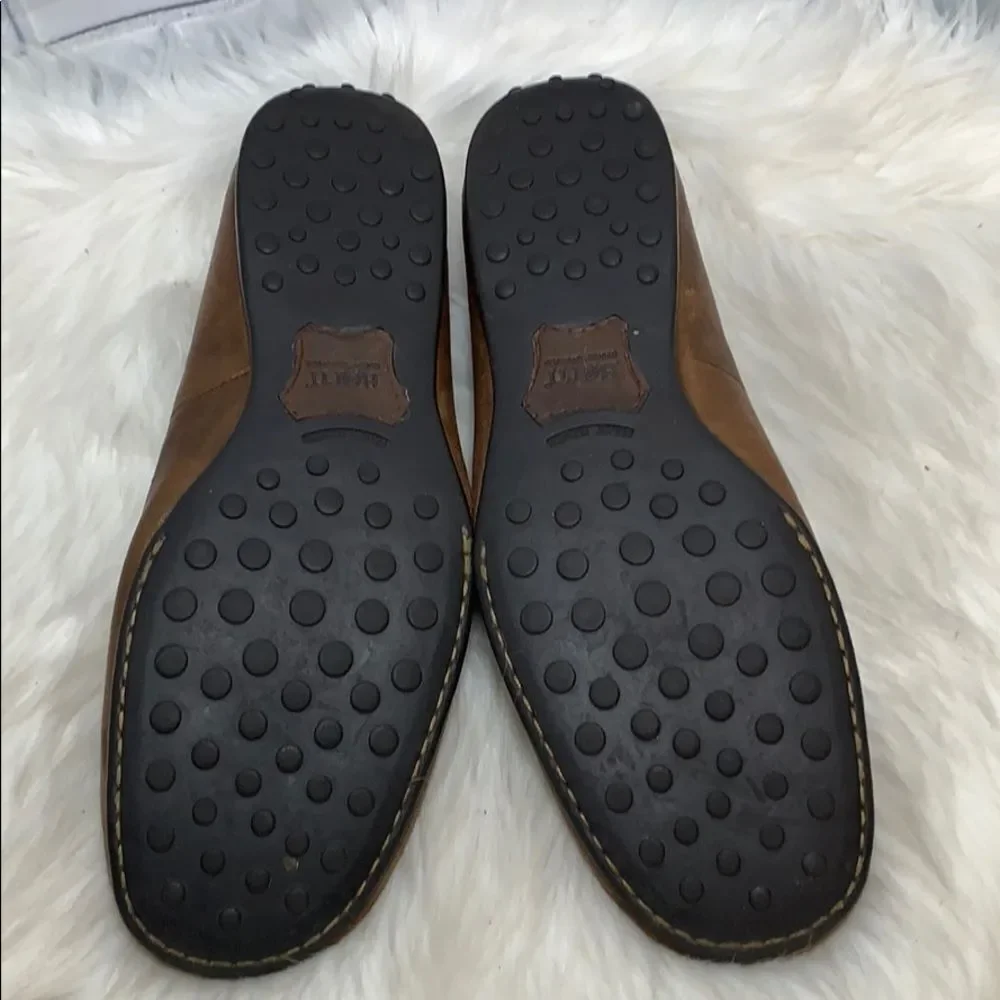 Born Mens Brown Kid Leather Slip‎ On Loafer Size 12